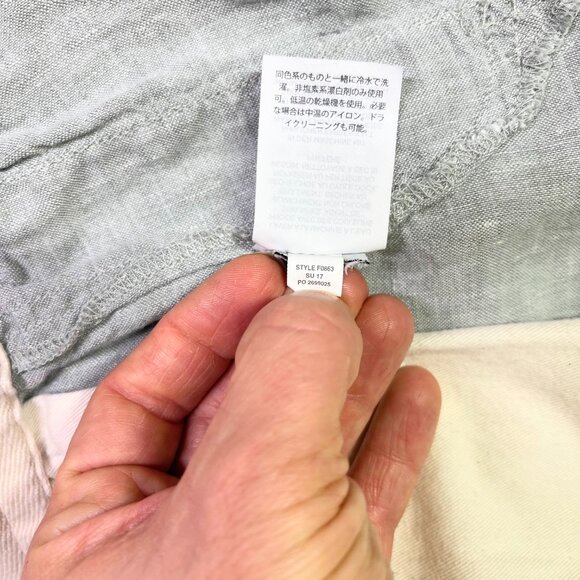 J.Crew Men's S Dock Short in Baird McNutt Irish Linen Pull-On Grey - Picture 8 of 10